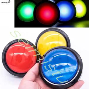 대형 돔 푸시 단추, DJ 비디오 아케이드 게임기용 LED 조명, 자동 재설정 스위치, 1 개, 100mm 원형, 12V