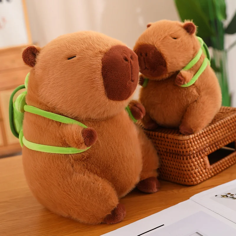 Capybara 봉제 장난감, 거북이 배낭 인형, 쿠션 및 베개, 친구, 편안함 및 동행자 선물
