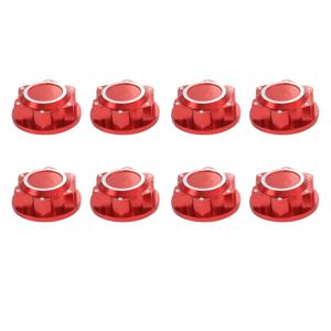 BAAU 8Pcs 알루미늄 24mm 육각 휠 너트 휠 허브 커버 Arrma 1/5 KRATON 8S OUTCAST 8S RC 자동차, 빨간색 용 방진 미끄럼 방지