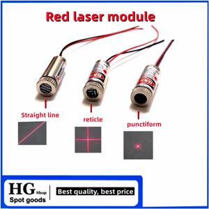 12mm 레이저 모듈 빨간색 레이저 헤드 산업용 등급 조정 가능한 초점 거리 650nm 5mw 도트 모양의 직선 십자선