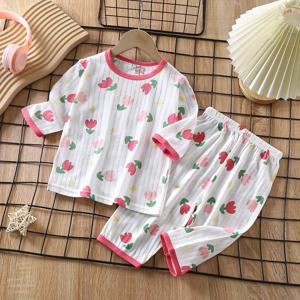 아기 잠옷 세트 면화 어린이 잠옷 유아 긴 소매 아기 Nightwear 잠옷 어린이 만화 Homewear 의류