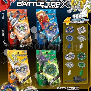 UX00 화이트 타이거 푸른 용 검은 거북이 Vermillion Bird Bey X Ripcord Launcher Toys 세트