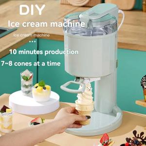 수제 아이스크림 기계 완전 자동 부모-자식 DIY 빠른 아이스크림 콘 기계