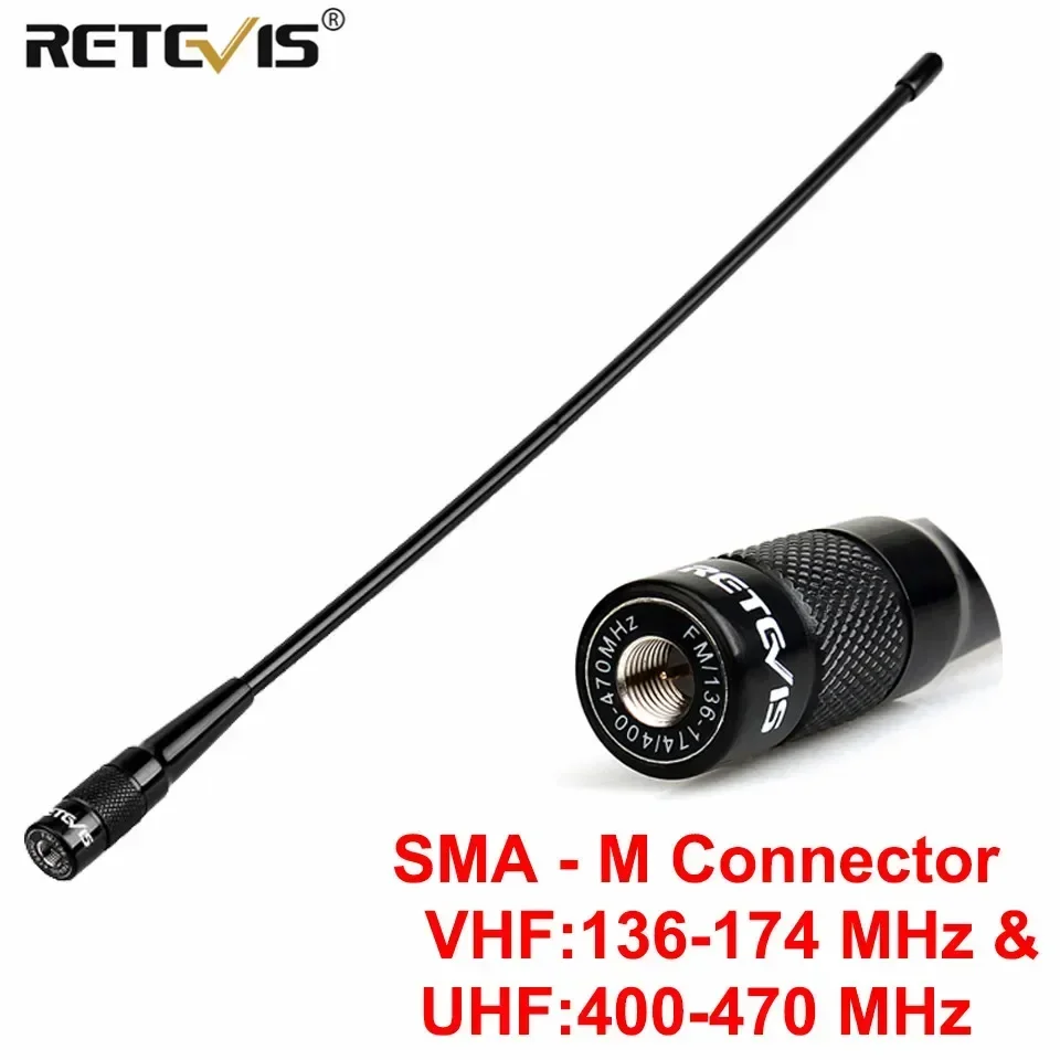 Retevis RHD-771 VHF/UHF SMA-M Yaesu VX-3R VX-5R RT3S RA89 HA1UV Baofeng UV3R TYT 워키 토키 액세서리 용 남성 휩 안테나