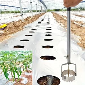 1pc 내구성 금속 온실 필름 펀처, 간단한 원예 도구 세트, 온실 유지 관리를위한 플라스틱 필름 펑크 도구