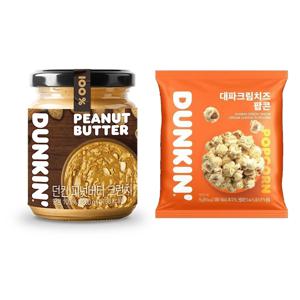 던킨 땅콩버터 100% 크런치 [200g x 1개] / 대파크림치즈 15g 팝콘 x 1개