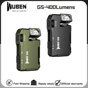 WUBEN G5 400루멘 미니 EDC 조명 충전식 내장 배터리 초경량 180 °   자기 꼬리가 있는 회전 헤드