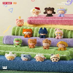 Popmart 팝 콩 잠옷 의상 변경 시리즈 블라인드 박스 추측 가방 카와이 액션 피규어 미니 인형 어린이 생일 깜짝 선물