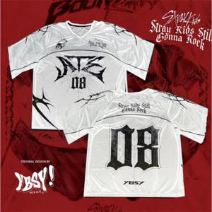 YBSY! STRAYKIDS JERSEY 2025 3D 프린트 티셔츠 남성용 여성용 플러스 사이즈 캐주얼 반소매 크루 넥 티셔츠 남여 패션