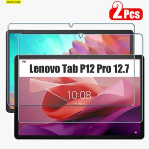 레노버 탭 P12 프로 12.7 인치 2023 9H 보호 태블릿 필름용 강화 유리 화면 보호기 2개