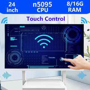 24인치 touchs1K 올인원 컴퓨터 Intel Core 5095,RAM 8/16GB, SSD 256/5122/1024GB, Windows 11 Pro), 흰색, 영어 키보드