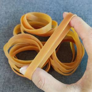 40Pcs 대형 6CM/2.4inch 고무 밴드 노란색 탄성 고무 밴드 홈 주방 학교 사무실 고무 링 포장 용품