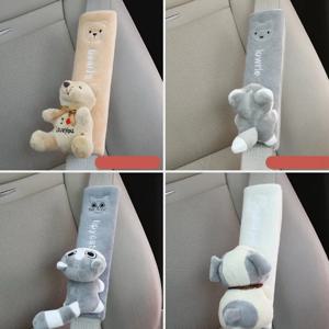 귀여운 동물 자동차 좌석 벨트 패드 범용 자동차 좌석 어깨 스트랩 패드 쿠션 커버 자동차 벨트 보호대 안전 벨트 커버