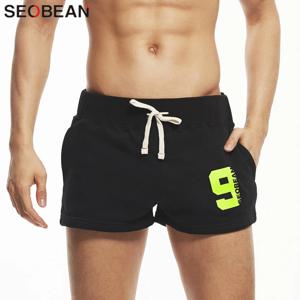 Seobean Mens 캐주얼 반바지 코튼 피트니스 트레이닝 복 짧은 여름 조깅 반바지 남성 Homewear Hot Gym Shorts