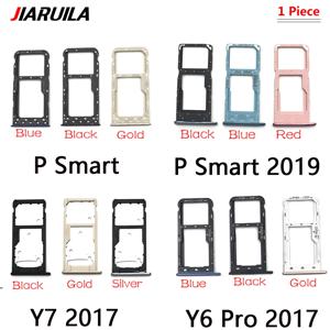 화웨이 Y7 Y6 Pro 2017 P 스마트 2019 용 전화 Sim 카드 트레이 도구가있는 새로운 SIM 칩 슬롯 홀더