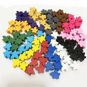 100PCS 나무 16mm 추가 게임 Meeples 비트 폰 조각 대량 교체 탁상용 게임 구성 요소 인간형 체스 조각