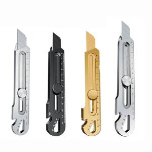 유틸리티 나이프 6 in 1 스테인레스 스틸 18mm 멀티 커터 군용 등급 스냅 오프 헤비 듀티 아트 공예 탄소 가죽 벽지