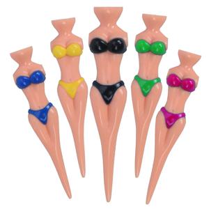 5Pcs 플라스틱 골프 티 섹시한 비키니 레이디 모델 골프 공 홀더 연습 훈련 티 골프 액세서리