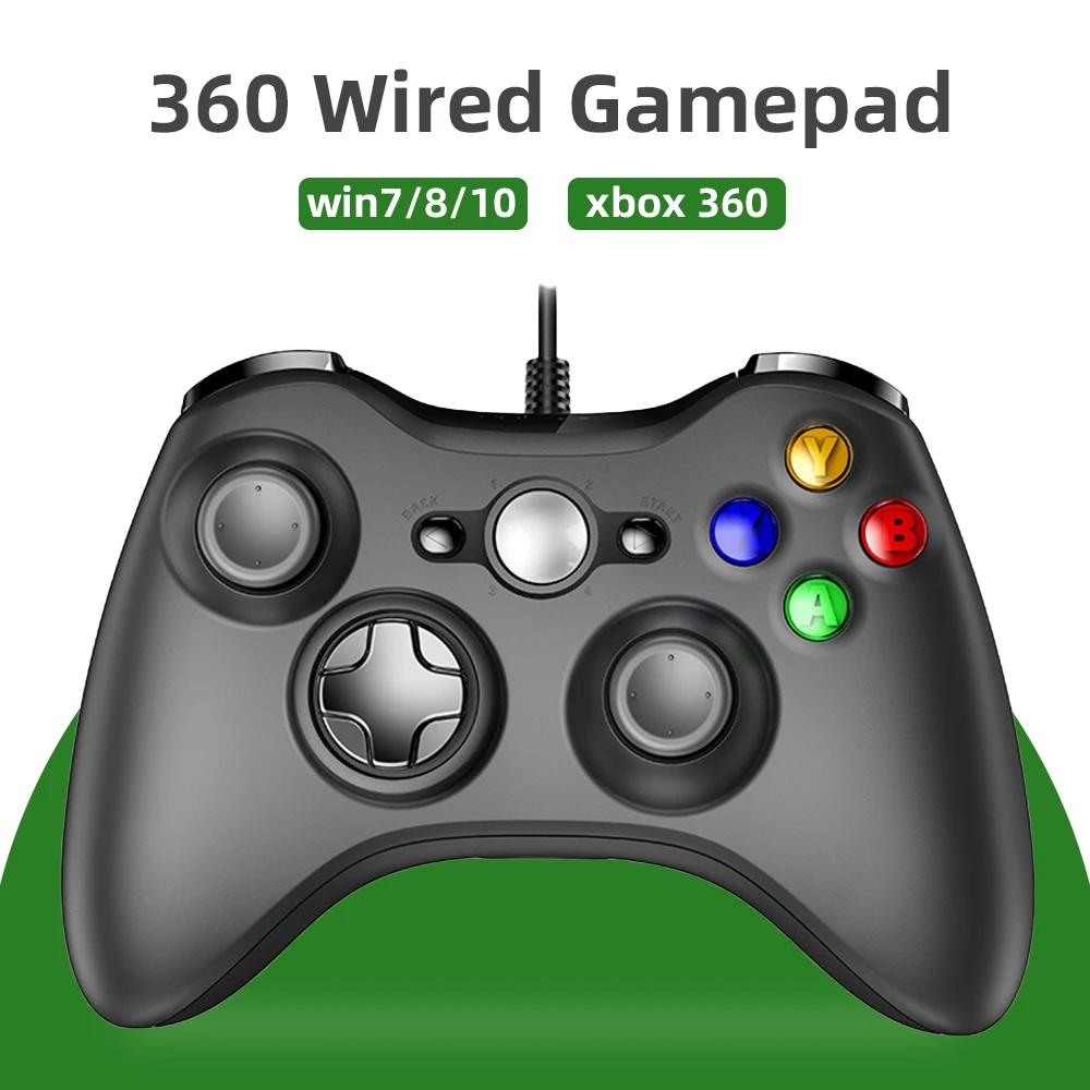 XBOX 360 유선 게임패드는 Xbox 360 슬림 PC 게임패드를 지원하고 Steam을 지원하며 Win7/10에 적응할 수 있습니다.