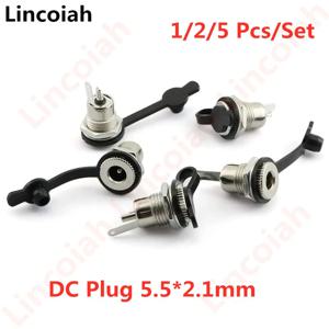 5개/대 DC099 5.5mm x 2.1mm DC 전원 잭 소켓 암 패널 마운트 커넥터 금속 5.5*2.1
