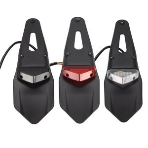 Enduro 오프로드 자전거 용 후면 펜더 라이센스 플레이트 브래킷 홀더가있는 오토바이 범용 12V LED 미등 브레이크 램프