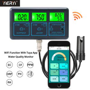 WiFi PH 측정기 온도 TDS(ppm) EC ORP 워터 테스터 Tuya APP 수족관 수경법 수영장 용 스마트 모니터 디지털 분석기