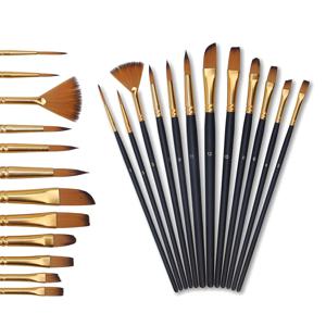 다기능 수채화 구 아슈 12 Pcs 짧은 나무 막대 유화 브러쉬 세트 미술 도구 초보자 나일론 헤어 아크릴 재료