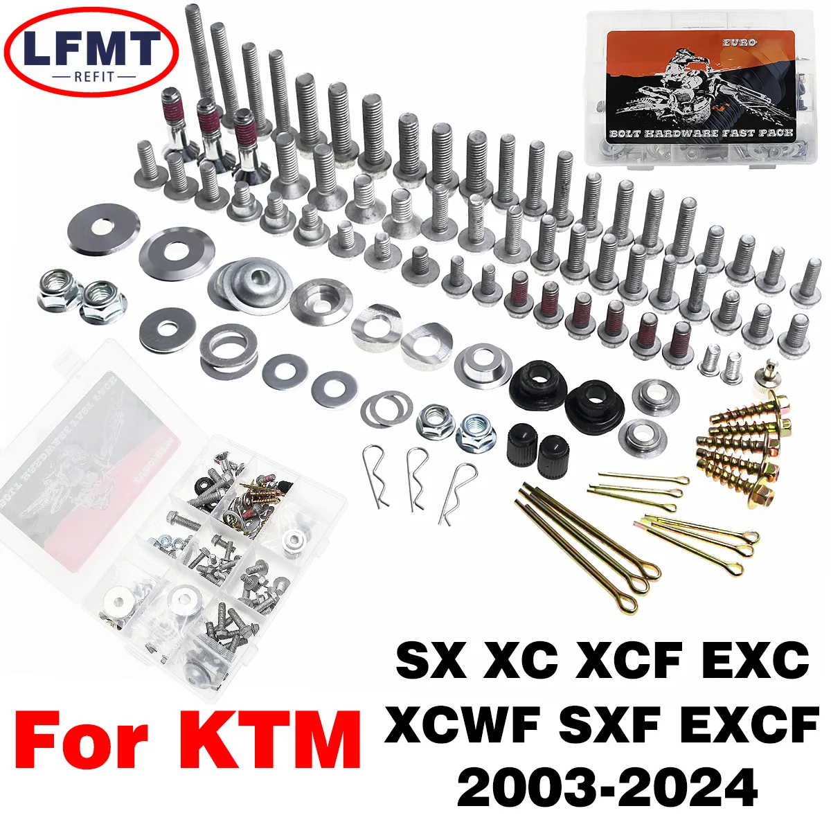 하드웨어 플라스틱 나사 볼트 수리 구조 수선 KTM EXC EXC-F SX XC XC-F XCW-F SXF TPI 6일용 전체 도구 키트 패스너