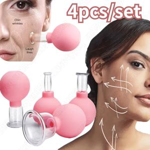 진공 부항 유리 항아리 얼굴 침술을위한 셀룰 라이트 마사지 Hijama 흡입 컵 슬리밍 지방 연소 건강 관리 얼굴 빨판