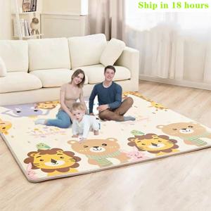 200x180cm 어린이를위한 대형 아기 놀이 매트 장난감 안전 깔개 Playmat 개발 매트 베이비 룸 크롤링 패드 접이식 매트 카펫
