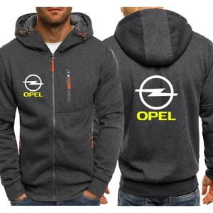 Opel 남성용 지퍼가 달린 재킷과 로고 후드 스포츠웨어 하라주쿠 캐주얼 스트리트 의류 봄 가을 패션