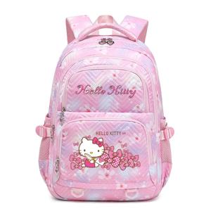 귀여운 헬로 키티 소년 소녀 학교 배낭, 십대 청소년 소녀, 귀여운 학생 배낭, 노트북 책 가방, Mochila