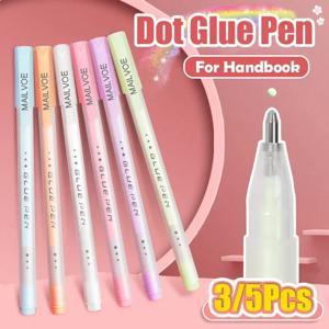 5Pcs 접착제 펜 캔디 컬러 빠른 건조 도트 접착제 스틱 고점도 디스펜스 펜 귀여운 종이 접착제 학교 문구