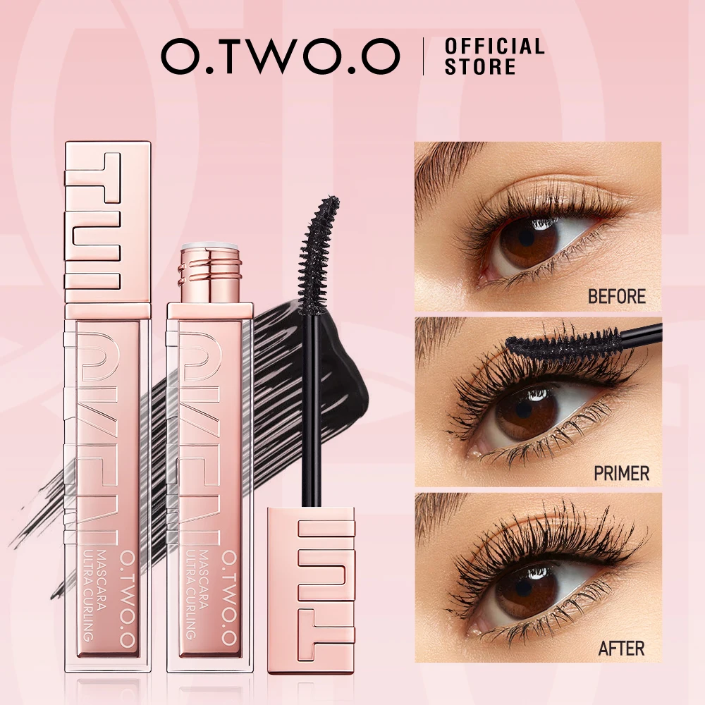 O.TWO.O 5D 마스카라, 볼륨 익스텐션, 오래 착용, 번짐 방지, 두꺼운 속건성, 방수 블랙 마스카라, 아이 메이크업