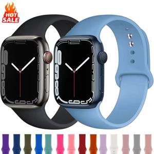 애플 워치 스트랩용 실리콘 밴드, 스포츠 팔찌, 아이워치 시리즈 10, 9, 8, 3, SE 울트라 2, 49mm, 40mm, 44mm, 45mm, 46mm, 42mm, 41mm, 38mm