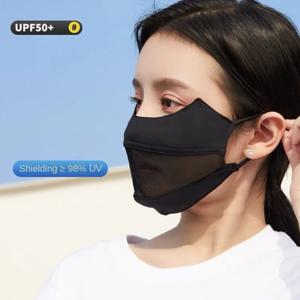 새로운 통기성 얼음 실크 마스크 안티 UV 얼음 실크 라이딩 페이스 마스크 메쉬 선 스크린 마스크 남여