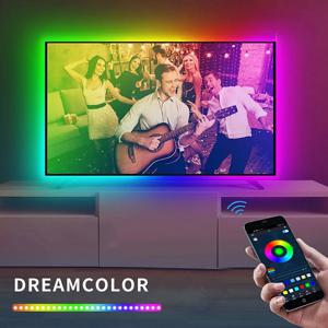 RGB Led 스트립 빛 Led 실내 조명 스트립 APP 제어 유연한 리본 Led 테이프 룸 침실 장식