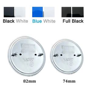 2pcs bmw 엠블럼 82MM 74MM 프론트 후드 엠블럼 후면 트렁크 로고 BMW E36 E46 E39 E60 F20 E90 E91 X5 E53 E87 E34 M 자동차 액세서리