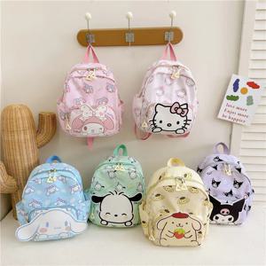 여행용 수납 가방 애니메이션 헬로 키티 Cinnamoroll My Melody Kuromi 귀여운 배낭 카와이 만화 미니 학교 가방 휴일 선물