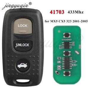 Jingyuqin 41703 433MHz 자동차 원격 키 마즈다 CX5 MX5 323 MK2.5 2000 2001 2002 2003 2004 2005 포드 레인저 2010 3 버튼 Fob