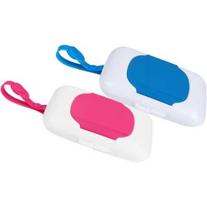 2pcs 휴대용 아기 물티슈 디스펜서 재사용 가능한 홀더 젖은 실리카 젤 리필 컨테이너 여행 소형 케이스 보관 상자 유아용 침대 유모차