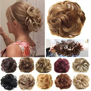 Jeedou 지저분한 롤빵 Chignon 도넛 헤어 패드 탄성 헤어 로프 고무 밴드 합성 헤어 피스 헤어 액세서리 여성용