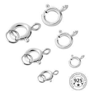 체인 목걸이 팔찌 커넥터에 대한 오픈 점프 링 쥬얼리 걸쇠와 5pcs s925 스털링 실버 스프링 링 걸쇠 도매