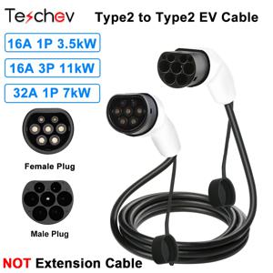 16A/32A 11kW Type2 - Type2 EV 충전 충전 케이블 IEC 62196-2 전기 자동차용 충전기 PHEV 자동차 공공 스테이션