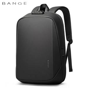 BANGE 배낭 브랜드 노트북 배낭 도난 방지 방수 학교 배낭 USB 여행 가방 배낭 비즈니스 남성 2024