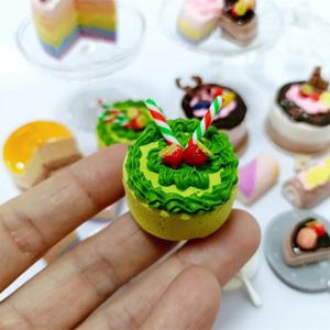 새로운 1/6 시뮬레이션 미니 인형 집 미니어처 RainbowCake 초콜릿 케이크 말차 케이크 Blyth OB11 BJD 인형 용 음식 미니 케이크 척