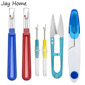 4PCS 바느질 솔기 리퍼 키트 다채로운 바느질 스티치 스레드 Unpicker & 솔기 리퍼 & 스레드 커터 가위 바느질 스레드 제거