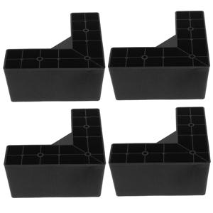 4 Pcs 플라스틱 지원 다리 가구 라이저 침대 리프트 소파 피트 테이블 지원 책상 의자 안티 스크래치 튼튼한 경량