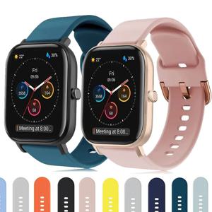 Amazfit GTS/4/2/2e/GTS2 Mini/GTR 3/Pro/47mm/GTR2/2e/stratos 2 스포츠 시계 팔찌 Amazfit bip 스트랩 용 20mm/22mm 실리콘 밴드