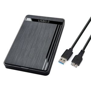 SSD 외장 스토리지 HDD 박스용 모바일 하드 드라이브 케이스, 2.5 인치 SATA-USB3.0 HDD 인클로저, USB3.0/2.0 케이블 ABS